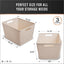 Cesta plástico tejida natural pack 3 diseño elegante