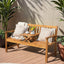 Banco exterior para 2 silla acacia mesa plegable terraza
