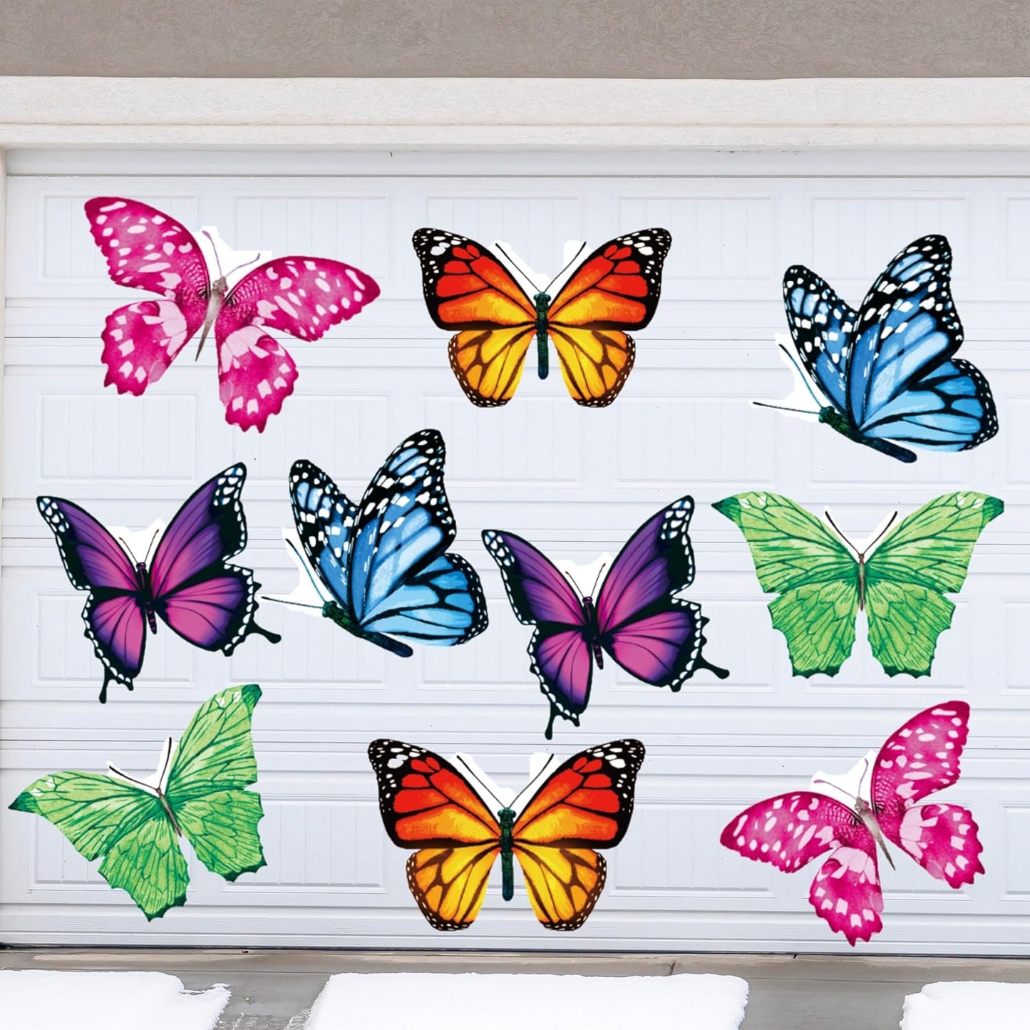 10 Imanes Mariposa Puerta Garaje 12pulg Decoración
