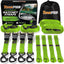 Correas trinquete 1" x15ft 4 Pzas resistencia 2200lb