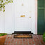Felpudo con monograma P 18x30pulg negro/natural