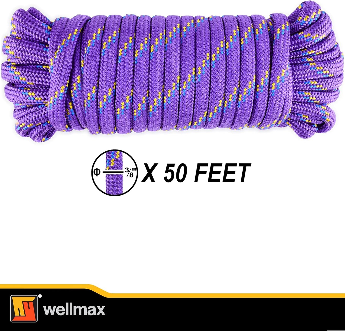 Cuerda nailon trenzado diamante 3/8" x50ft UV resistente