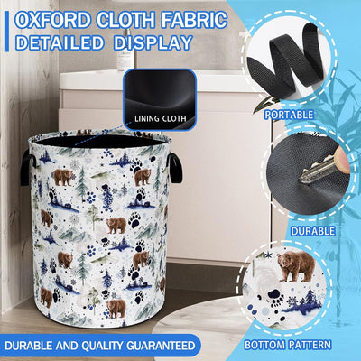 Cesta lavandería oso tela Oxford plegable 47.5x41.9