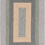 Alfombra decorativa 2x3ft gris y verde hecha a mano lavable
