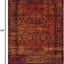 Alfombra sala 8x10ft naranja diseño persa no pelusa