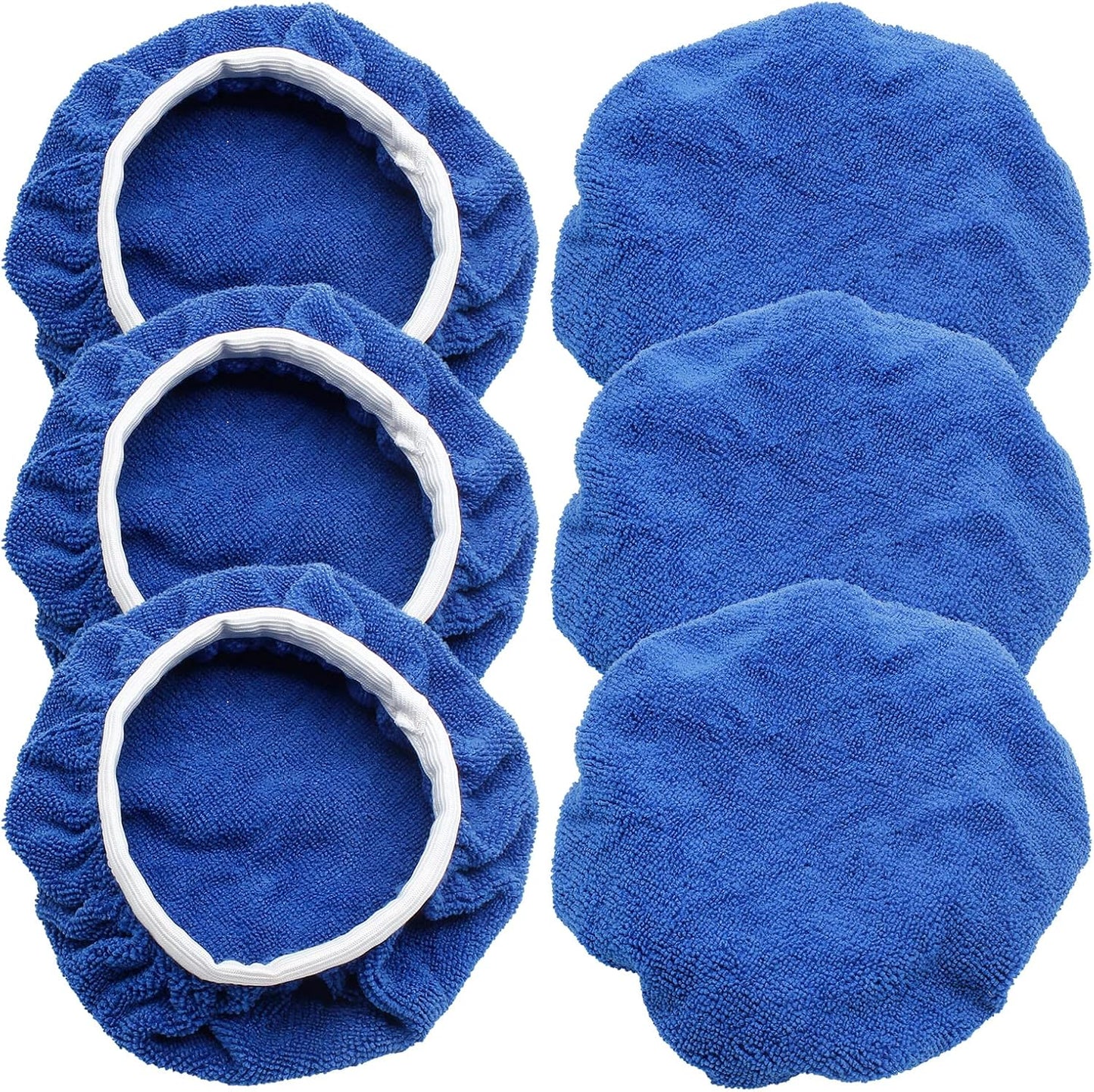 6 Pzas Almohadilla Pulido Microfibra Suave 9-10" Azul