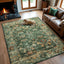 Alfombra lavable 4x6ft sala dormitorio antiderrap vintage