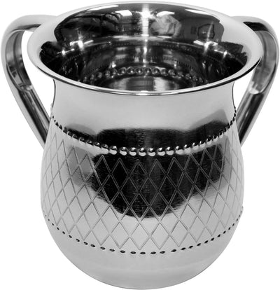 Taza acero inox Netilat Yadayim WC11711 doble asa judía