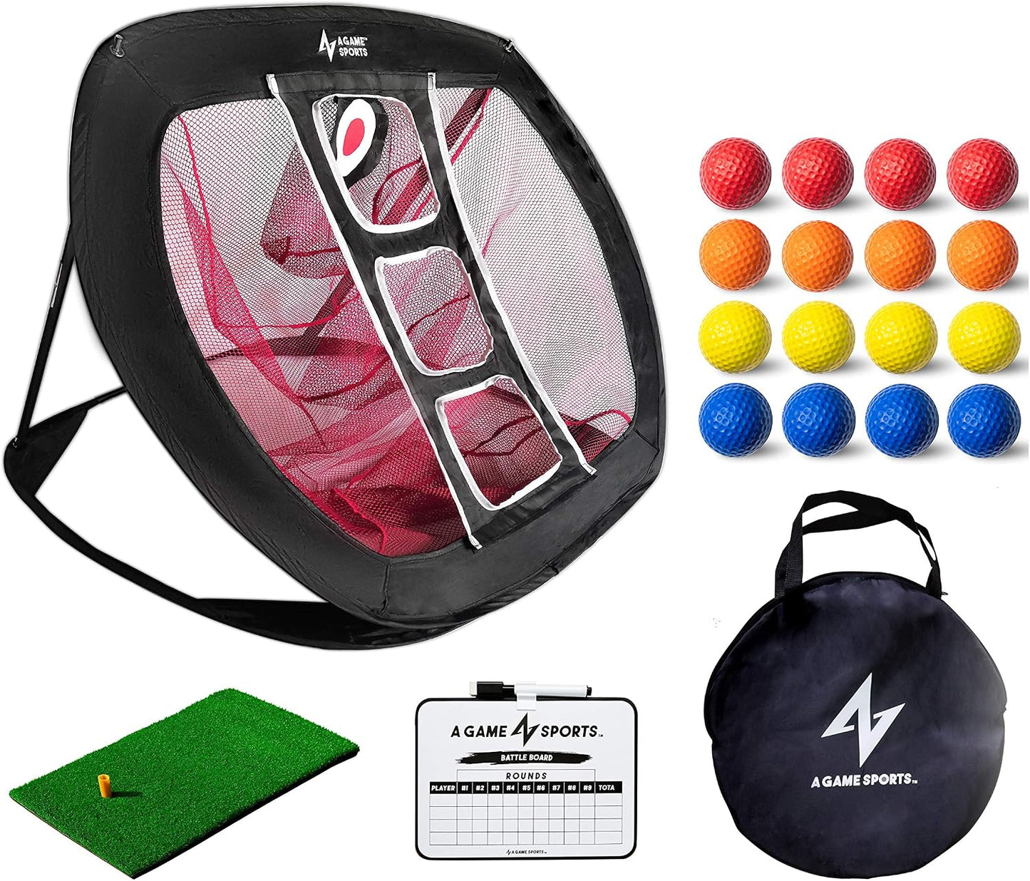 Red chipping golf con alfombrilla para patio y entrenamiento