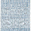 Alfombra exterior lavable 2.3x14ft gris y azul marino
