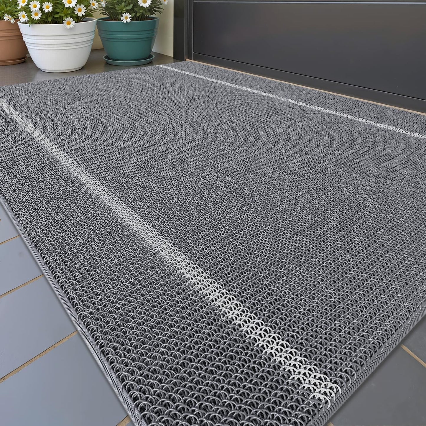 Felpudos Dobles para Puerta Exterior Impermeable Grande