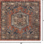 Alfombra cuadrada terracota/azul 6" 1ft