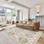 Alfombra bohemia 6x9ft sala dormitorio entrada beige