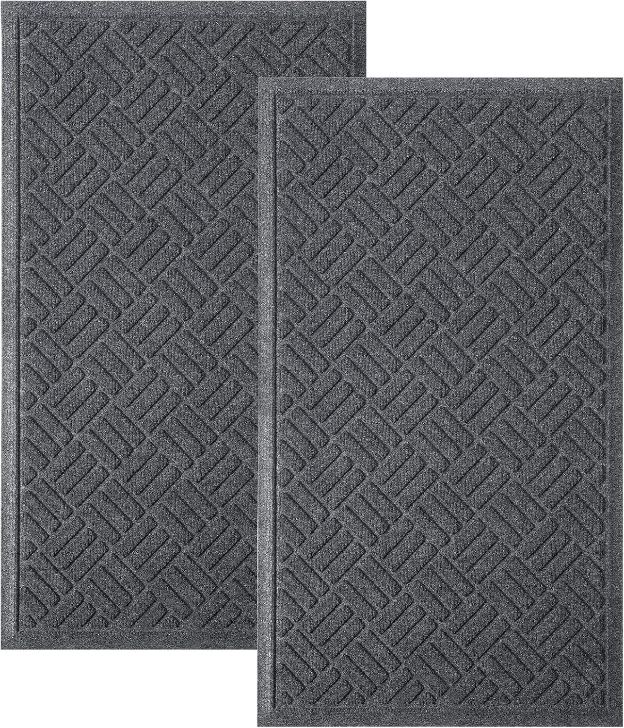 2 Alfombrillas puerta delantera resistente absorbe y drena