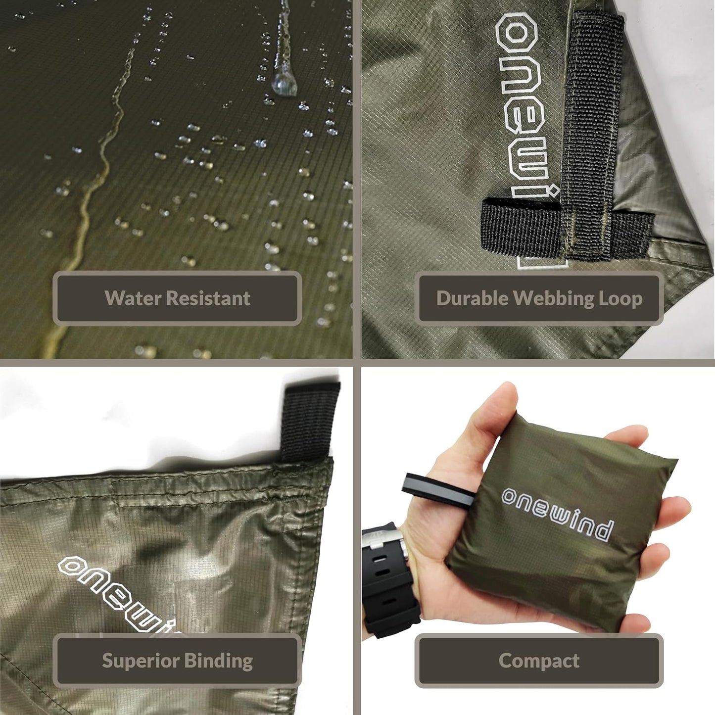 Huella ultraligera silnylon impermeable 98x55" camping