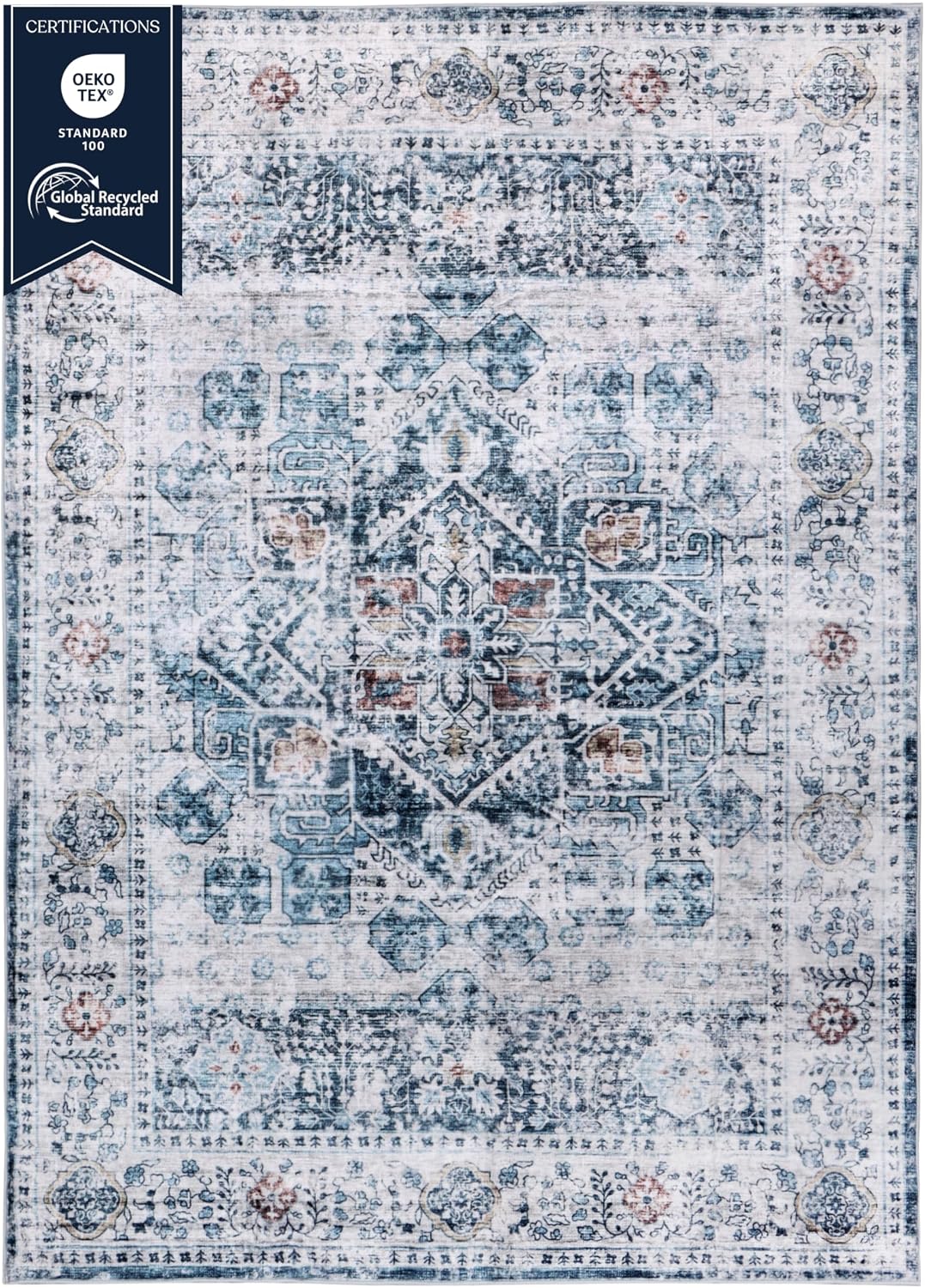 Alfombra antiderrap lavable dormitorio sala 3x5ft