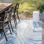 Alfombra área piscina 8x11ft4" rectangular azul/marfil