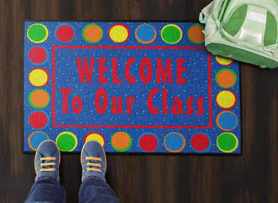 Tapete bienvenida multicolor para niños 2x3ft