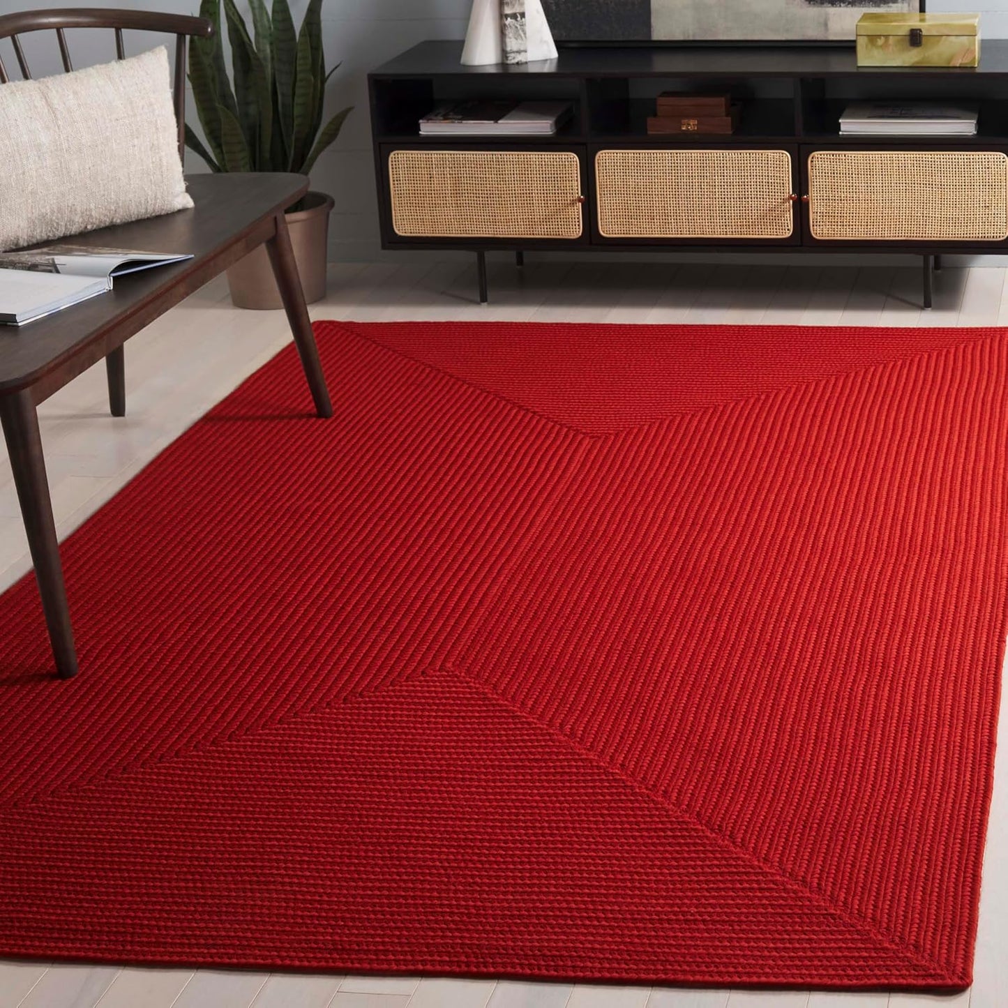 Alfombra exterior lavable reversible 4x6ft color óxido