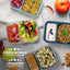 Contenedores bocadillos 2 compartimentos reutiliz. sin BPA