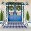 Alfombra cuadros Buffalo 3x5ft Azul Blanco para puerta