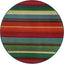 Alfombra redonda Jaco 4ft1" multicolor y azul claro