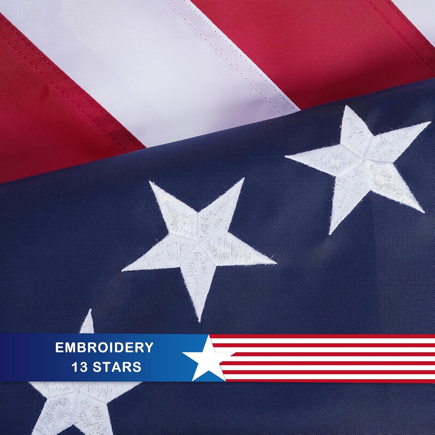 Bandera Betsy Ross 3x5ft 13 estrellas ojales latón
