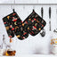 Juego 4 Pzas Manoplas Hornear Calor Resistentes Decorativas
