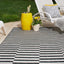 Alfombra exterior a rayas carbón/marfil 2x3ft1pulg