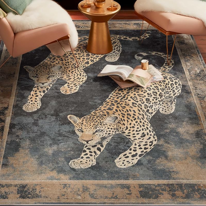 Alfombra área natural 5x7pulg dramática animales