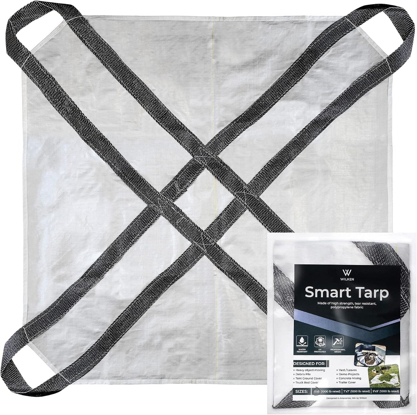 Lona 5x5ft poliéster impermeable UV resistente asas