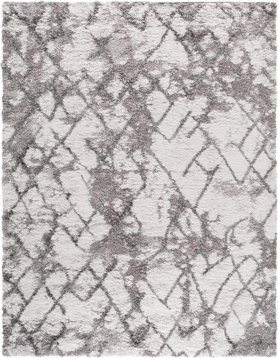 Alfombra área 9x12ft gris marfil diseño abstracto moderno
