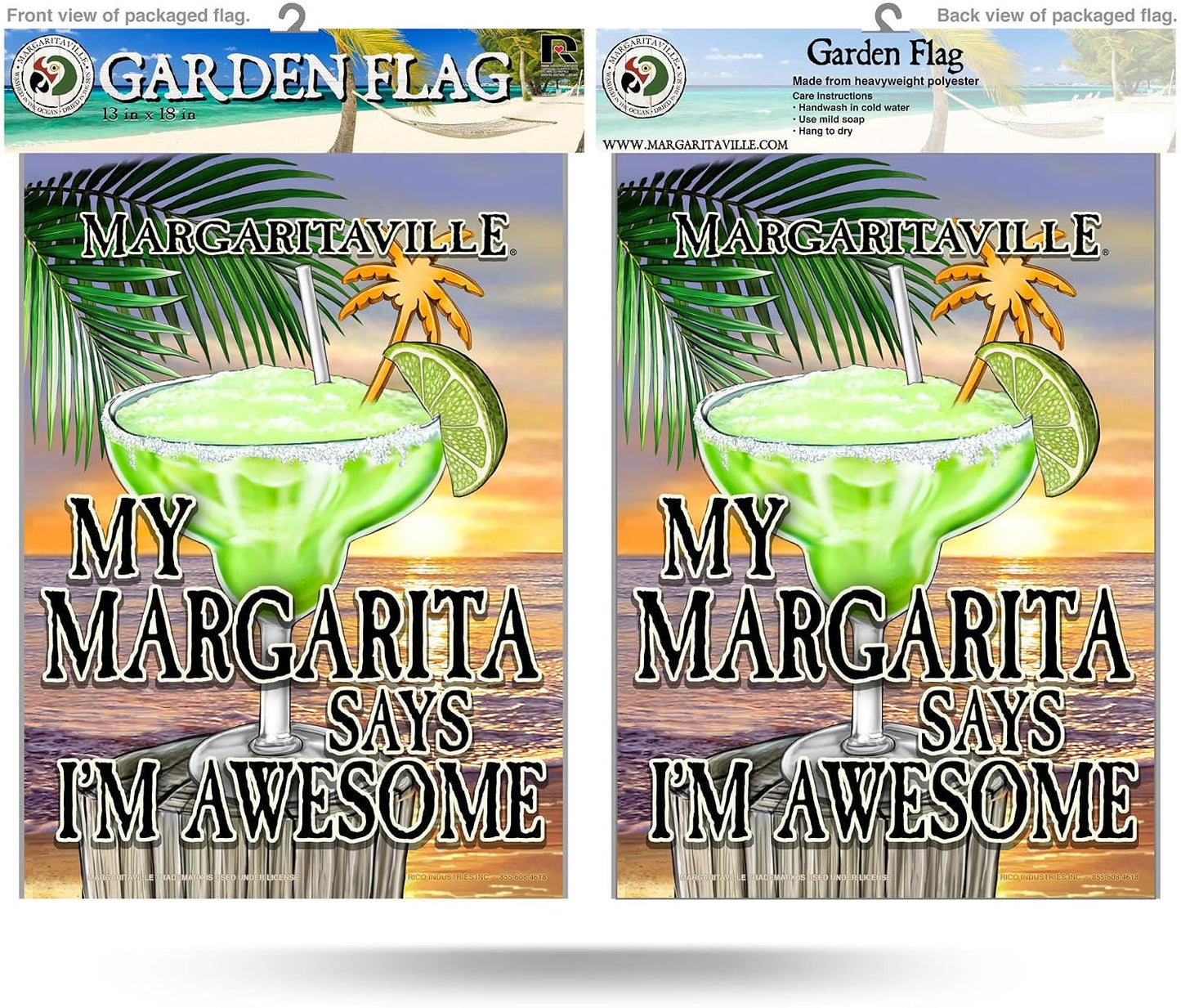Bandera jardín doble cara Margaritaville