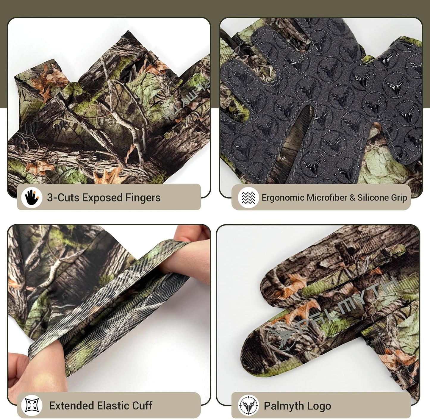 Guantes sin dedos camuflaje exteriores Shadow Grove