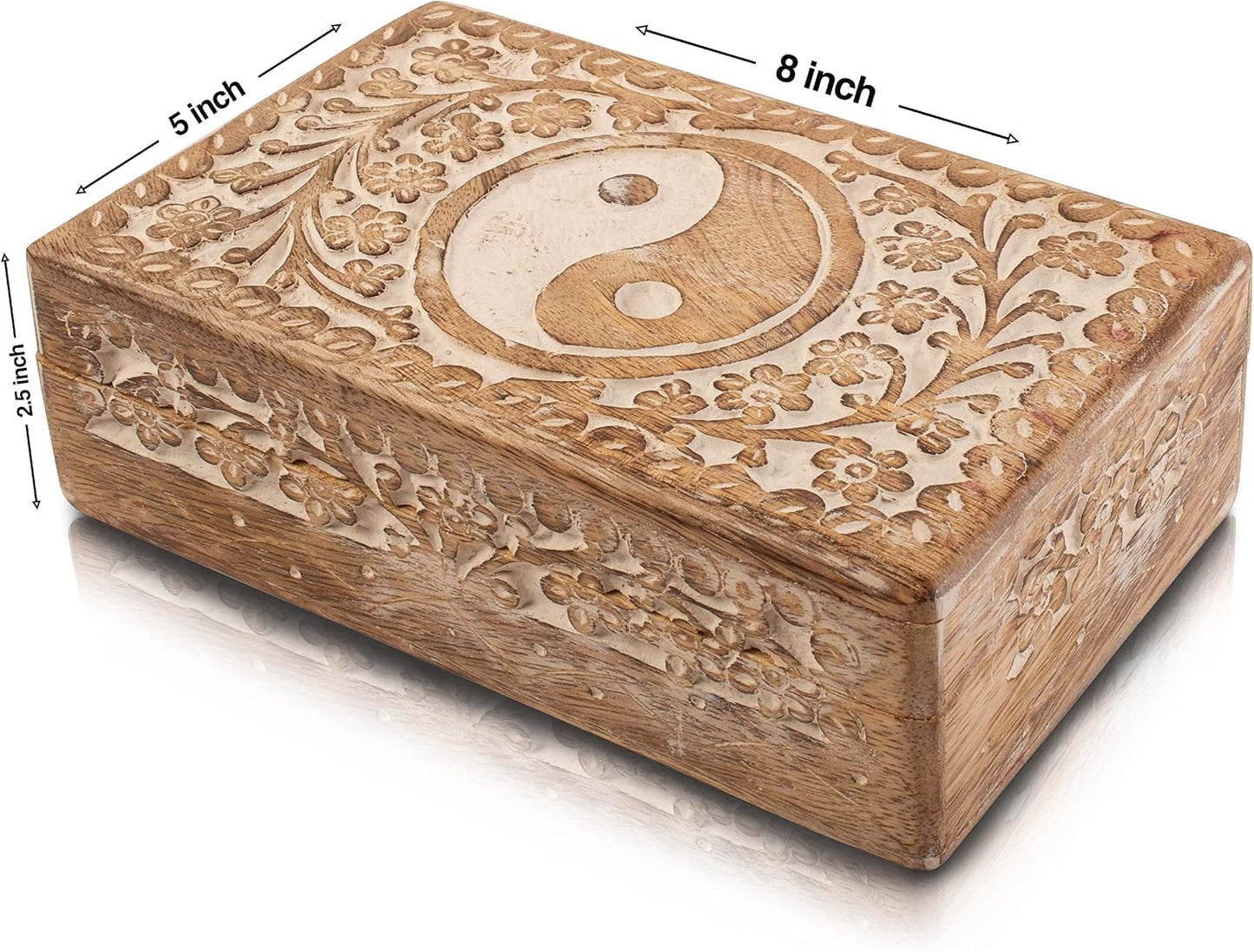 Caja de joyas de madera hecha a mano para regalo