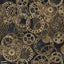 Papel tapiz negro y dorado vintage 17.5x78.8pulg