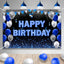 Pancarta cumpleaños azul neón 98.4x65pulg