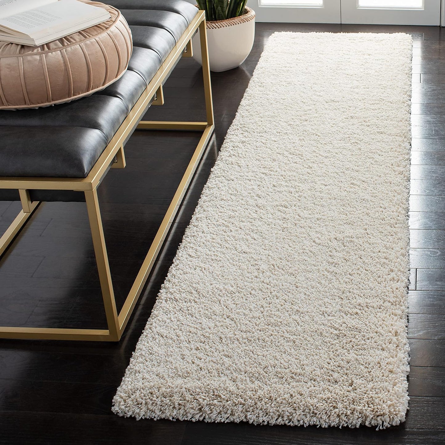 Alfombra marfil 10x14ft Safavieh Milan Shag