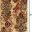 Alfombra área rectangular 3x5ft beige/azul