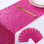 Camino mesa fucsia lentejuelas 12x108pulg set 10