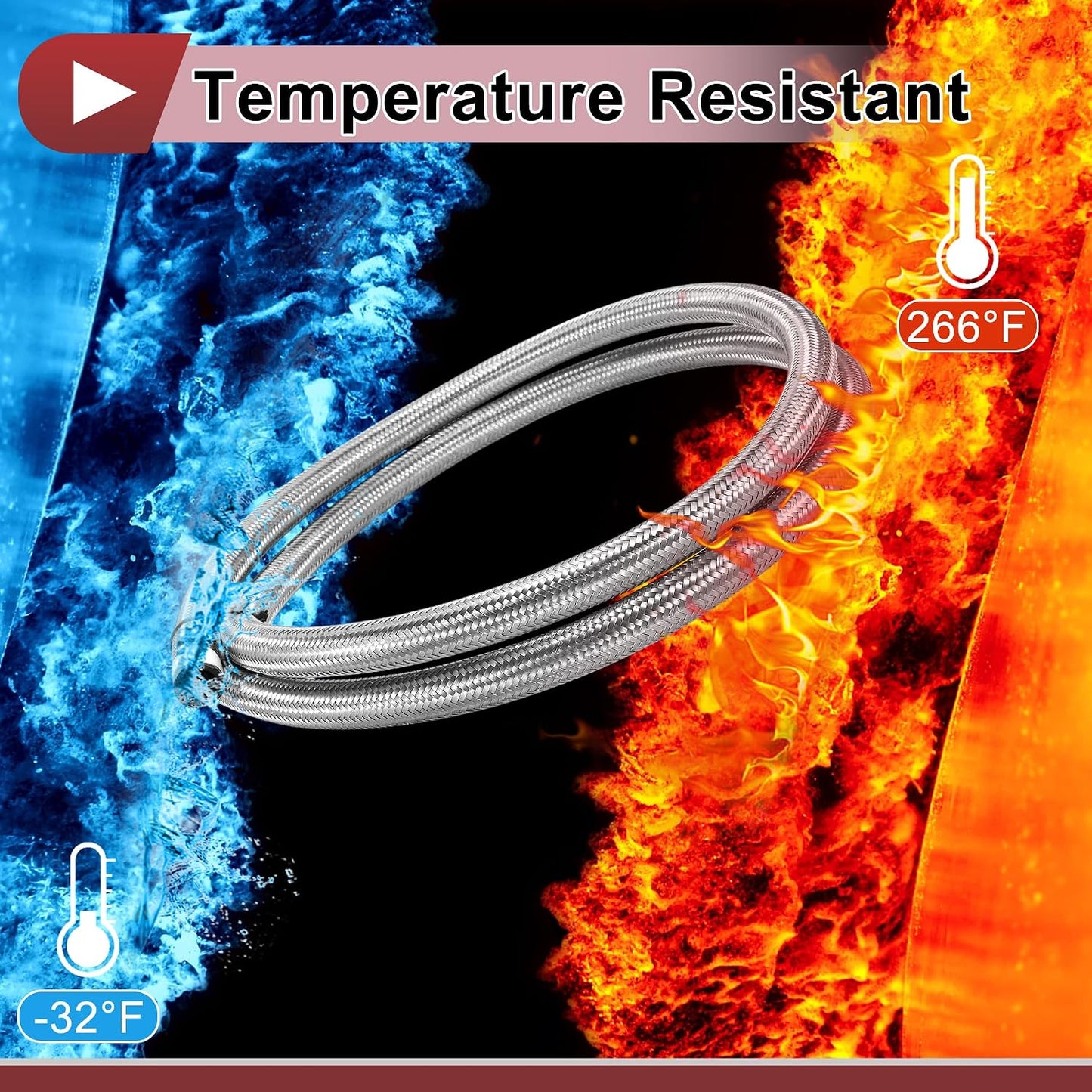 Manguera combustible AN10 6ft CPE acero inox trenzado