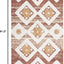 Alfombra shag marroquí borlas 5x7ft óxido boho