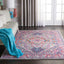 Alfombra gris claro/rosa 5x7ft dormitorio sala comedor
