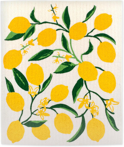 Paños Suecos Reutilizables Lavables 7.75x6.75 Limones 3 Uds