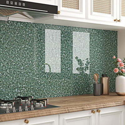 Papel tapiz granito verde impermeable para cocina