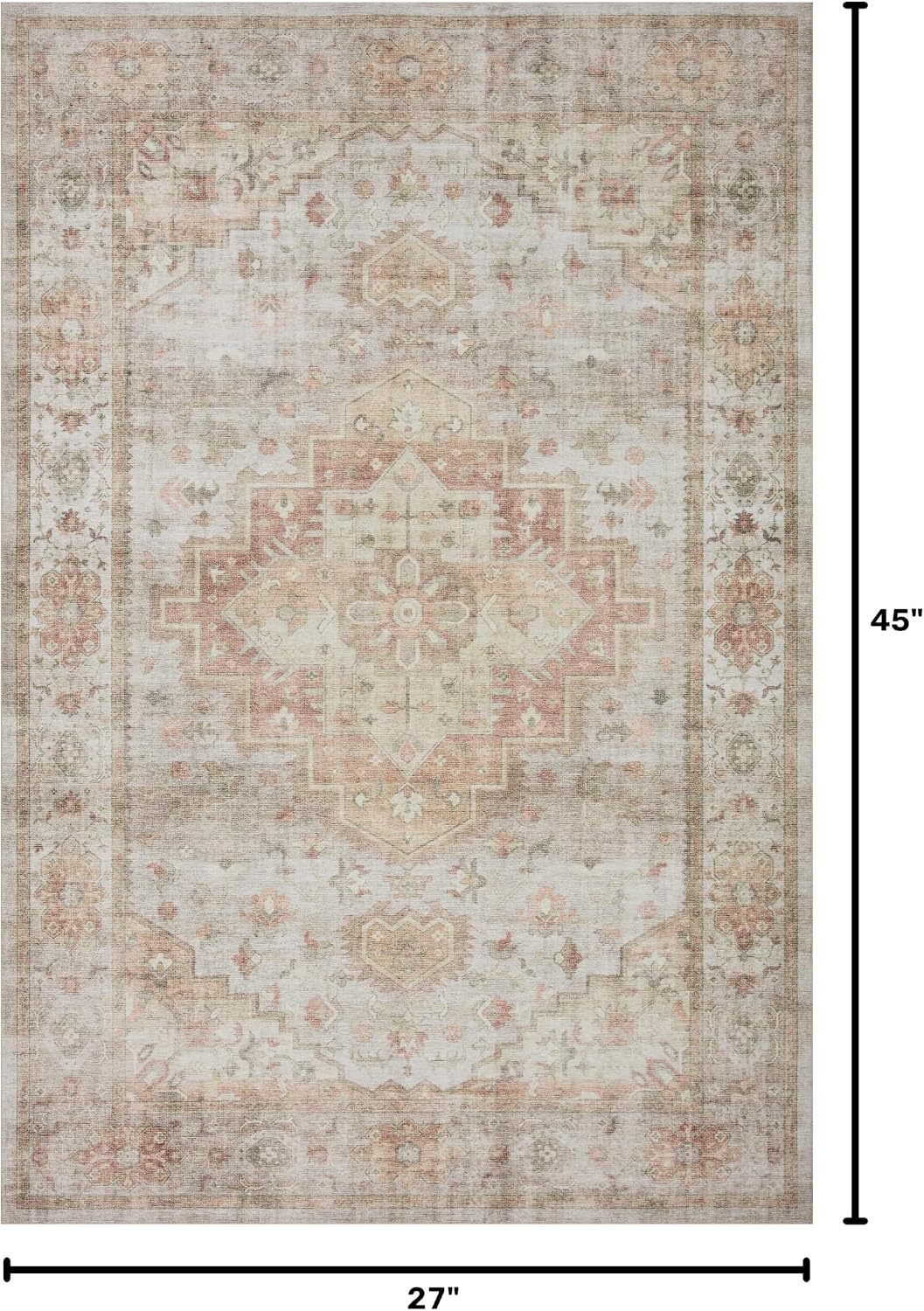 Alfombra decorativa salvia 2x4ft para entrada cocina