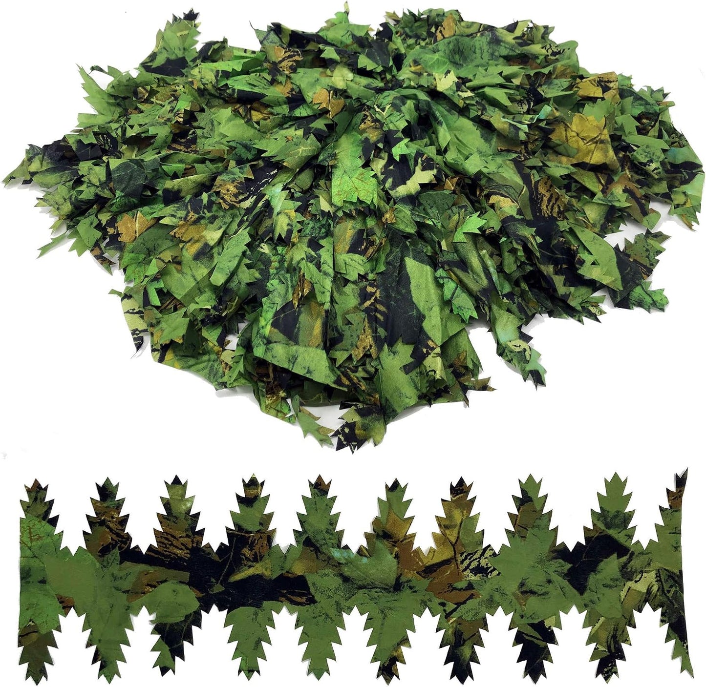 50 Tiras Hojas 3D para Camuflaje Refugios Rifle