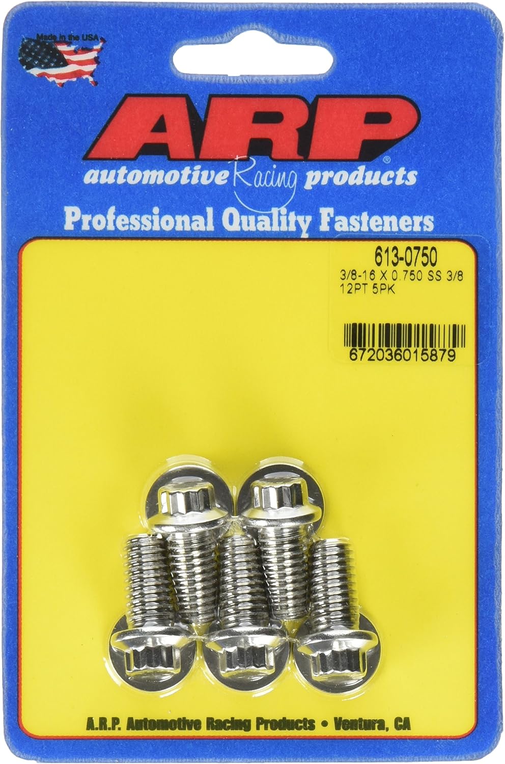 Tornillos acero inox 3/8-16 12 puntas 5 Uds