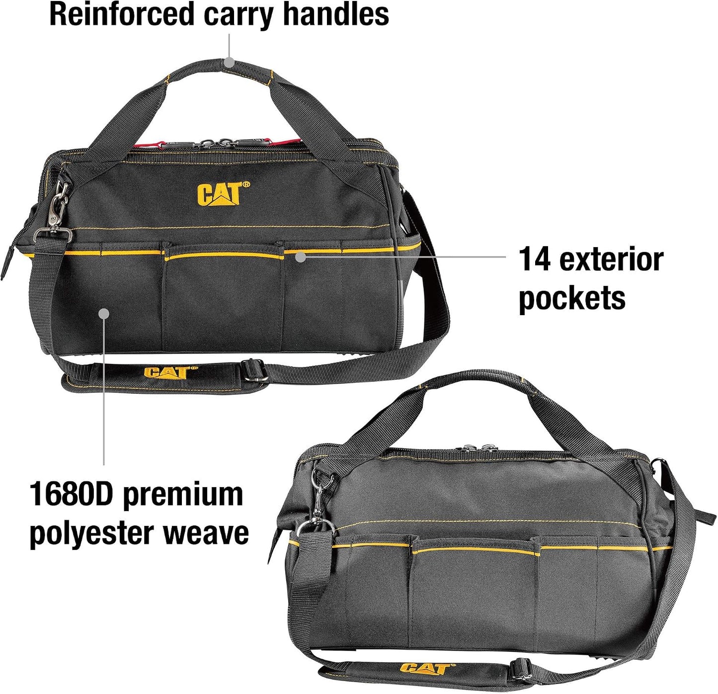 Bolsa herramientas portátil 16pulg 14 bolsillos poliéster