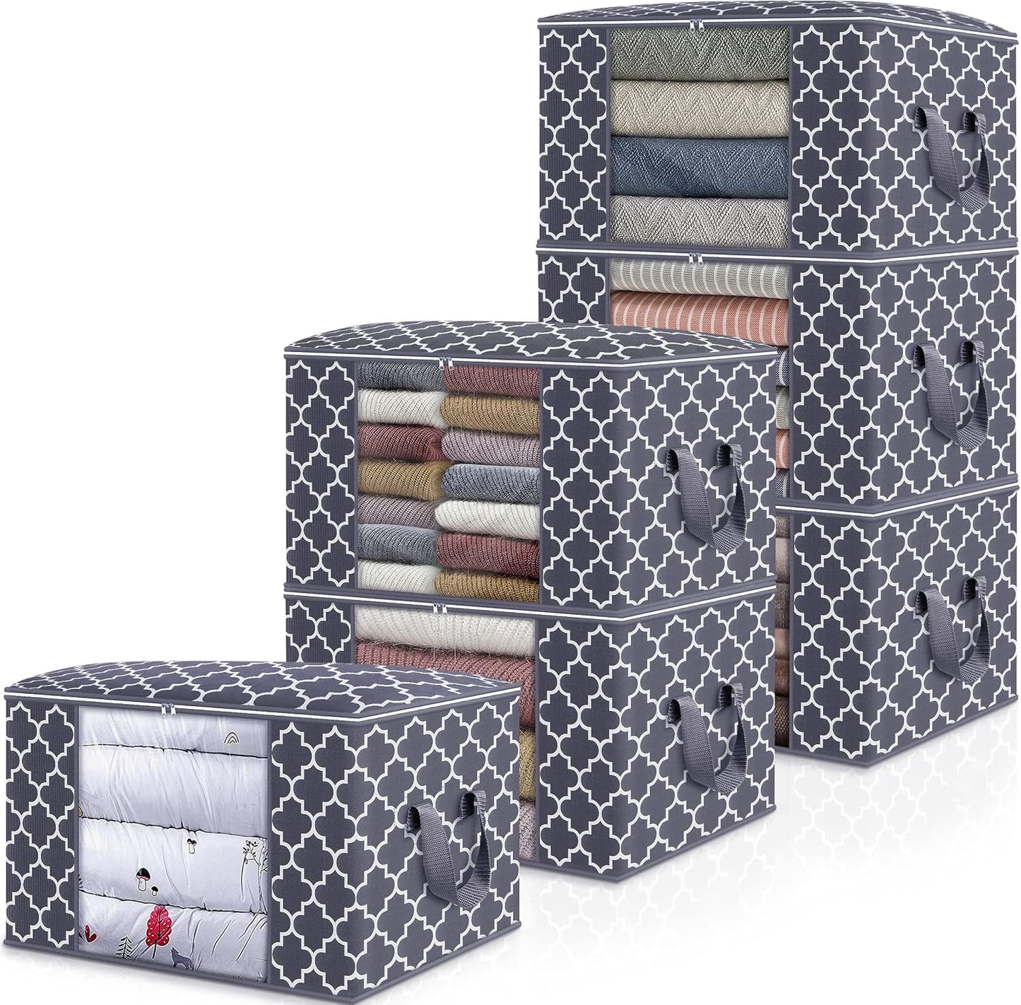 Bolsas almacenamiento ropa edredones plegable con asa